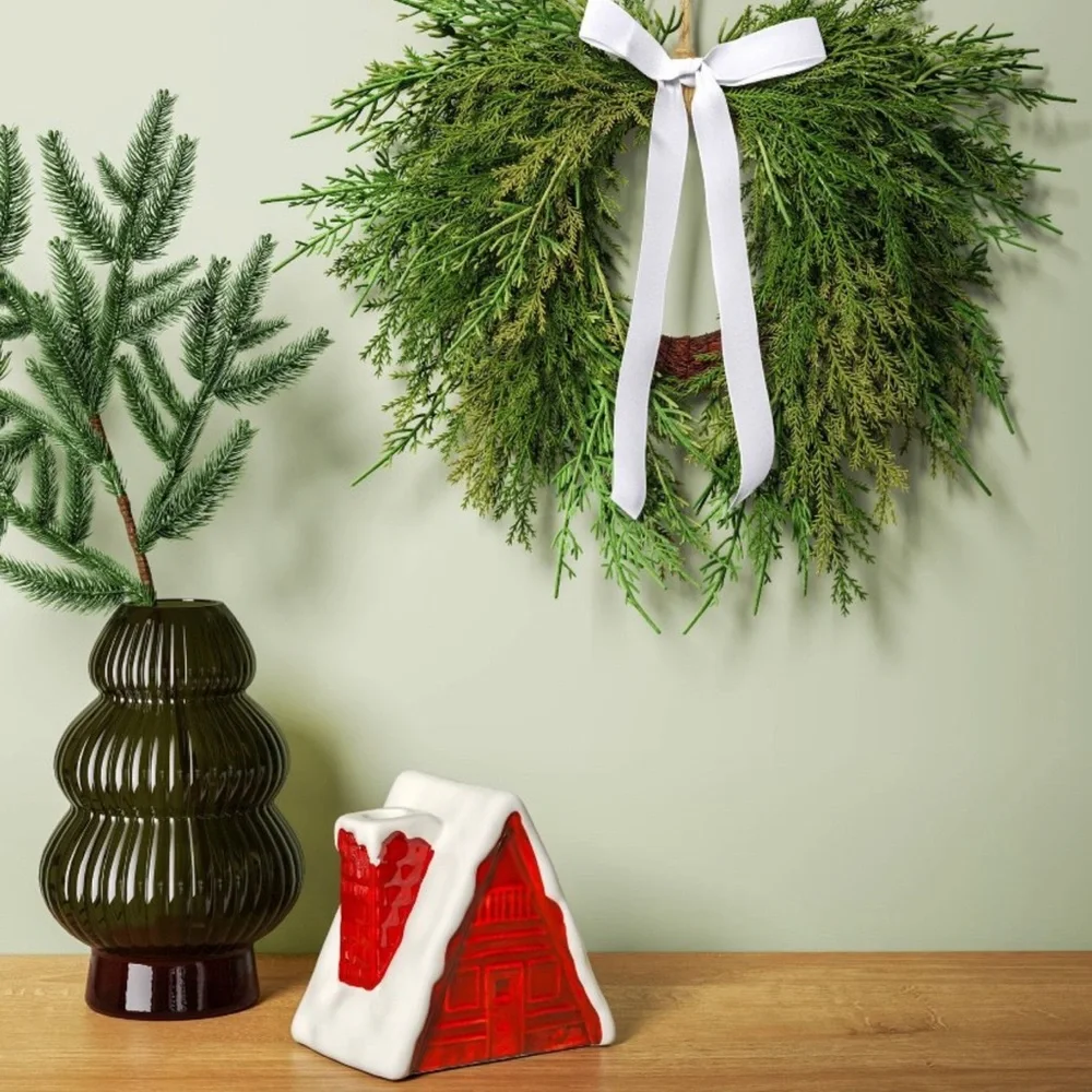Draping Cedar Mini Christmas Wreath Green - Room Essentials™